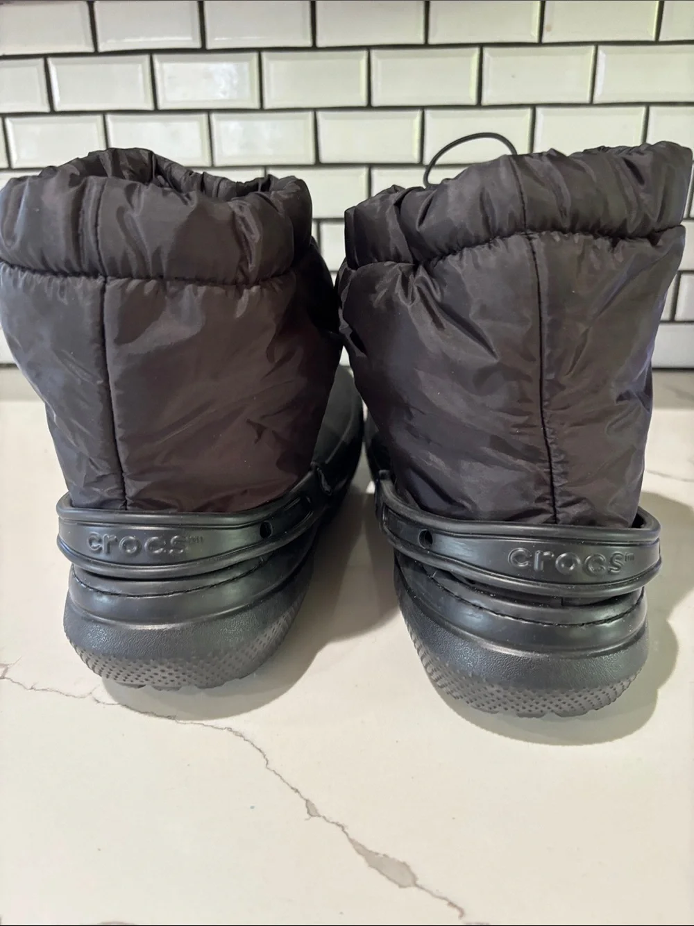 CROCS Classic Lined Neo Puff Black Insulated Rain/Snow Boot Men’s Sz 12 NWOT